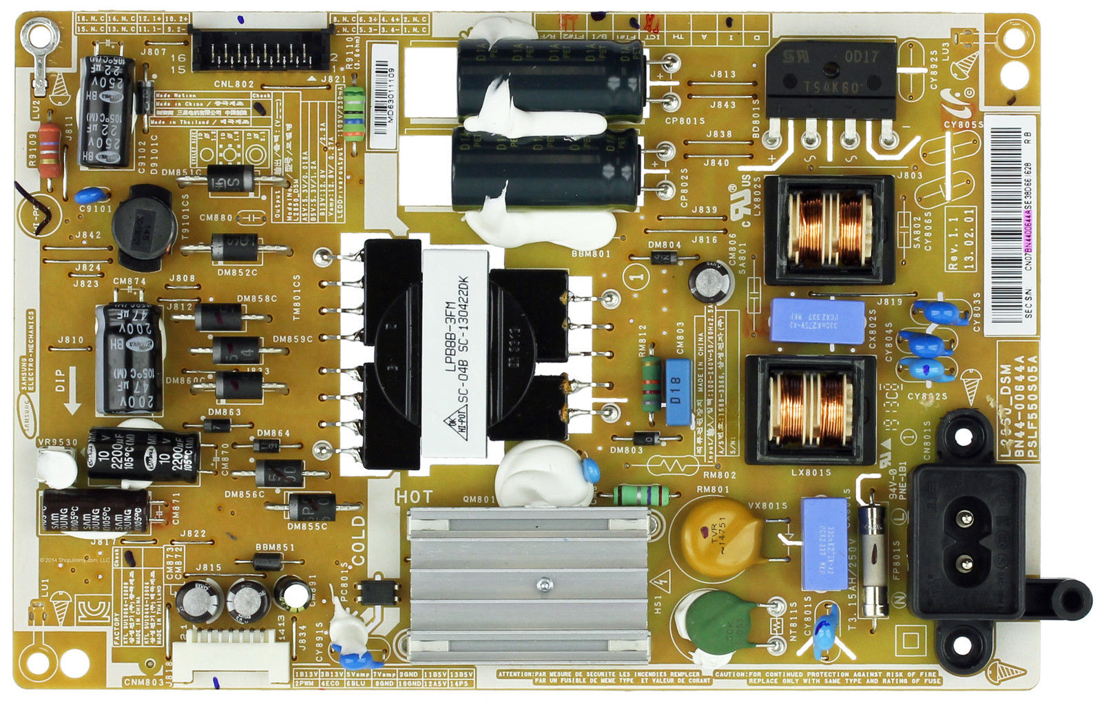 Samsung BN44-00644A Power Supply / LED Board